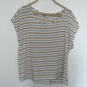 Gold and Silver Striped Shimmery Top